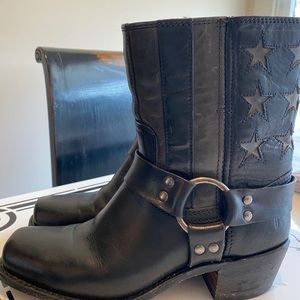 Frye Harness 150th Anniversary Black Boots Size 7